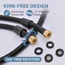 Black Shower Hose Replacement 6 foot 304 Stainless Steel Hand Held Shower Head Hoses - 69 Inches High Pressure Sprayer Bidet Hose Flexible Matte Black Extension Showerhead Hoses Extra Long