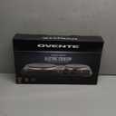 OVENTE Electric Countertop Double Burner, 1700W Cooktop with 7.25" and 6.10" Cast Iron Hot Plates, Temperature Control, Portable Cooking Stove and Easy to Clean Stainless Steel Base, Black BGS102B