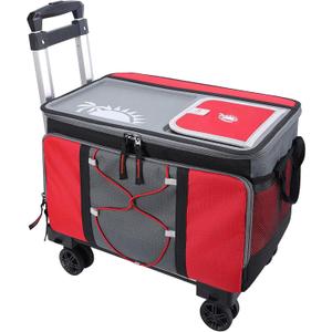 50-Can Hard Top Large Rolling Cooler with a Hard Base Plate, Leakproof Insulated Cooler with Wheels and Handle Collapsible for Outdoor