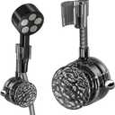 Suction Cup Shower Head Holder,no Drilling Required and Seamless Installation Handheld Shower Head holderPC Material with Shower Ball Hook,Suitable for 1.3-inch Diameter Shower Head (Black)