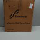 Sportneer Bike Trainer - Magnetic Stationary Bike Stand for 26-28" & 700C Wheels - Adjustable 6 Level Resistance Bike Trainer Stand for Indoor Riding with Quick Release Lever & Front Wheel Riser Block (Black)