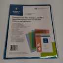 Business Source Green Transparent Poly File Holders