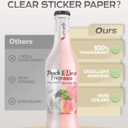 100% Clear Vinyl Sticker Paper 60 Pack, 8.5x11 Inches Transparent Printable Sticker Sheets for Inkjet Printer, Quick Drying, Vivid Colors, Tear Resistant Ideal for Crafts & Cutting Machines