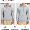 Zylioo Men Tall Sweatshirt Crewneck Pullover Long Fit Soft Casual Sweatshirt Top for Tall Men Daily Wear (Gray, M)