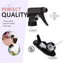 AMORIX 12PCS Spray Bottle Nozzle Trigger Sprayer Black Spray Top - Heavy Duty Replacement Nozzle with Mist Stream Sprayer, Fits 28/400 Boston Spray Nozzle for Bottles, Gardening, Cleaning Solutions