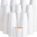 JOLLY PARTY [100 Pack] 10 oz Paper Coffee Cups, Disposable Paper Coffee Cup with Lids, Hot/Cold Beverage Drinking Cup for Water, Juice or Tea, Suitable for Home, Shops and Cafes