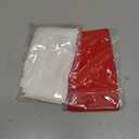 2 Pcs Women Dress Belt Chiffon Sash Waist for Wedding Bridal Sash for Special Occasion 3'' Wide Double Side (White+red)