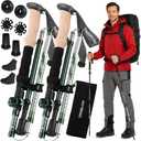 TREKOLOGY Trek-Z Collapsible Hiking & Trekking Poles - Balance Support for Seniors, Women, and Men, 2pc Per Set