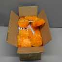 6 Pcs 5 Ft Artificial Marigold Flowers Garland, Dia de Los Muertos Faux Garlands Diwali Decoration with Pendant Bell for Indian American Wedding Party Mantle Decor (Orange)