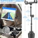 Car Tablet Holder for Cup Holder with 360° Rotation Metal Long Arm