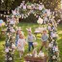 Remuuly 24 Pcs Easter Bunny Ornaments Cute Colorful Hanging Spring Plush Rabbit Decorations for Mantels Rustic Easter Holiday Craft Decor for Fireplace Wall Home Office Indoor Spring Decor Supplies