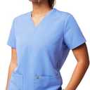 Fabletics Women's Method 2-Pocket Scrub Top - MotionTech, 4-Way Stretch, Wrinkle-Resist, Anti-Shrink