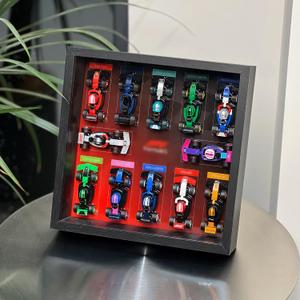 iLuane Display Wallboard for Race Cars 66796, Holds 12 Cars on One Frame, Adult Collectibles Wall Mount, Home or Office Dcor, Style B (No Car Included)