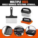 Upgraded Blackstone Griddle Cleaning Kit, with 36 Inch Silicone Griddle Mat, Oil Cup Liner, Heat-Resistant Silicone Spatula Mat with Hanger, Griddle Scraper, Cleaning Brick, Scouring Pads