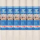Con-Tact Brand Grip-N-Stick Durable Self-Adhesive Non-Slip Shelf and Drawer Liner, 18" x 4', White, 6 Rolls