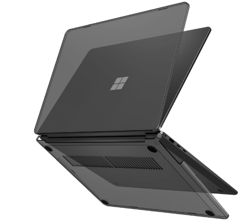 Case for Laptop Pro Case Protective Case for 15 Inch Microsoft Surface Laptop 7 2024 Release, Hard Shell Transparent Cover with Durable and Lightweight Design -Black 