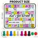 Drinking Board Game for Adults,Rubber Mat Drinking Board Game- Fun Interactive Drinking Party Game for Game Nights, Birthdays,Family Play or Any Occasion(2-8 Players, Age 21+)