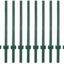 3-4-5-6-7 Feet Sturdy Duty Metal Fence Post  Garden U Post for Fencing - 10 Pack (4 Feet)
