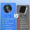 Ultra Mini Circular Wireless CarPlay & Android Auto Adapter, 3-5s Fast Auto Reconnect, Aluminum Alloy Vent Design, 2-in-1 CarPlay Wireless Adapter for iOS & Android with USB A/C Port