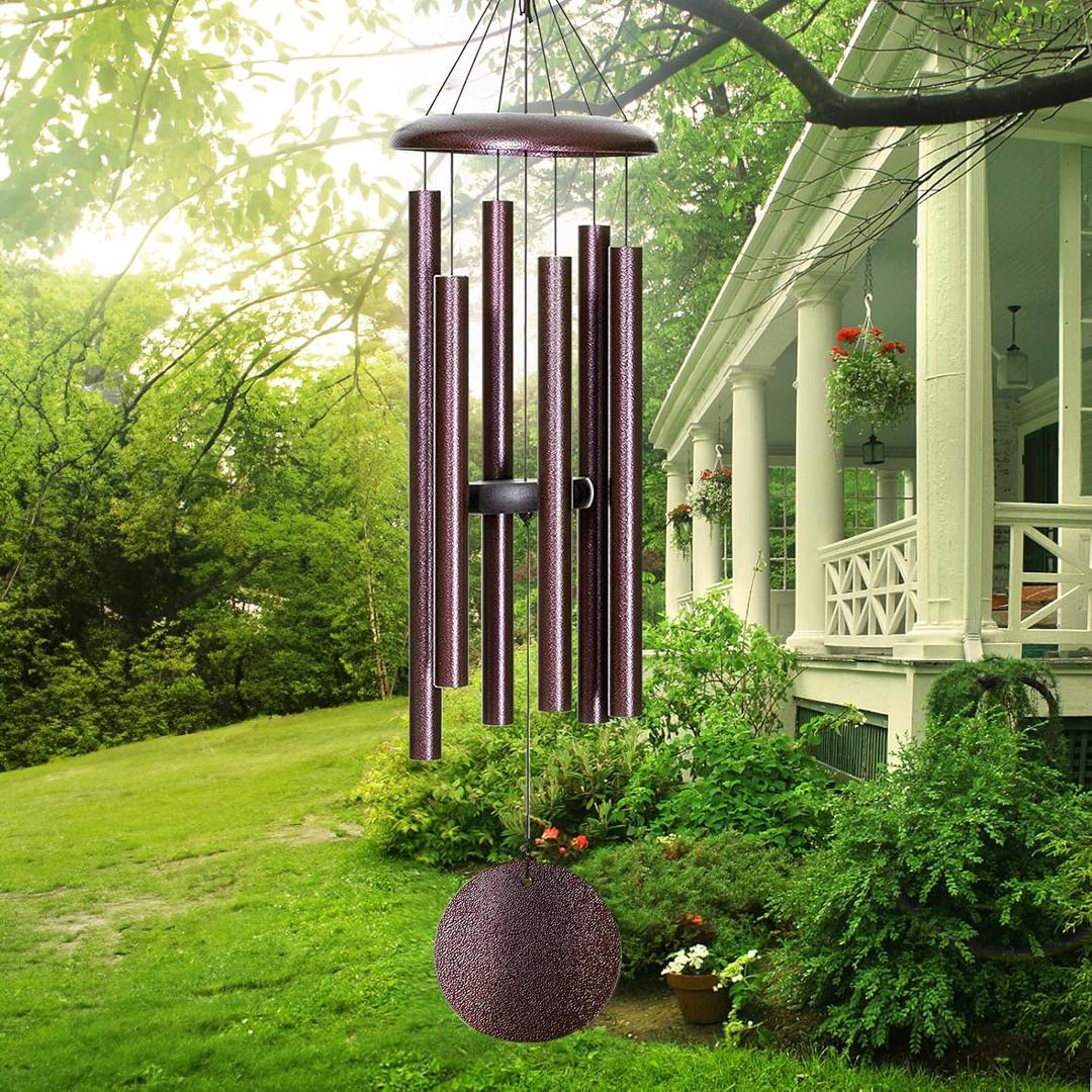 FDOCOI Wind Chimes for Outside Deep Tone,38'' Large Memorial Wind Chimes Outdoor, Wind Chime Gifts for Mom/Grandma,Christmas, Bronze