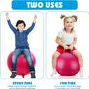 8 Pack Chair Ball with Feet for Kids Classroom Seating Ball Yoga Ball Chair Flexible Balance Chair for School Students Alternative Seating Includes Air Pump (Rose Red, Green, Orange, Blue, 20 Inch)