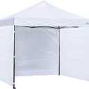 Sunwall for 10x10 Pop up Canopy, Instant Canopy Tent Sidewall, 1 Pack Sidewall Only (White 3 Pieces)