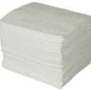 Brady SPC BPO100 15" x 17" Heavy Weight Economical Oil Only Absorbent Pads - 100 ct
