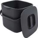 4-Liter Kitchen Compost Bin with Handles for Countertop Food Scrap Collection.Dary Gray-4L-US