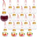 Watayo 16 Pieces Christmas Booze Balls-Xmas Fillable Booze Tree Ornaments-Clear Plastic Xmas Ornaments Booze Ball for Xmas Home Holiday Wedding Party Decoration