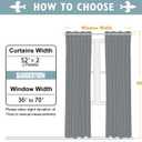 ChrisDowa Blackout Curtains 90 Inches Long 2 Panels Set for Living Room, Grommet Thermal Insulated Room Darkening Curtains for Bedroom (Brown, 52 x 90 Inch)