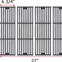 GGC 19 3/4" Grill Grates for Chargriller 3001, 5050, 3008, 3030, 3725, 4000, 5252, King Griller 3008, 5252, 4 PCS Cast Iron Grill Grates Replacement for Char griller Grills