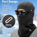 GXCROR Balaclava Ski Mask for Men & Women, Winter Face Mask Cold Weather Windproof Thermal Motorcycle Snowboard Cycling (Black)