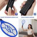 2 Pack Electric Fly Swatter (Yellow & Blue), High-Voltage Bug Zapper with Safety Mesh, Indoor/Outdoor Mosquito Killer, Battery Powered Pest Control, AA Batteries Required (Not Included)