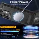 for iPhone 17 Case [Compatible with Magsafe] 6.3 Inch, Leather Magnetic Case with Invisible Kickstand, Upgraded N56 Strong Magnet Slim Cover, Wireless Charging, Black