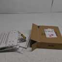 Dorhors Fruit Basket for Kitchen, 2 Tier Fruit Bowl, Kitchen Counter Organizer, Wooden Vegetable Holder for Countertop, Bread Storage Basket Stand (Rustic White)