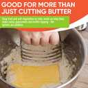 Spring Chef Medium Size Dough Blender For Baking, Dough Cutter Tool, Stainless Steel Puff Pastry Cutter Tool with Soft Grip Handle, Dishwasher Safe Pastry Blender for Easy Mixing - Sapphire