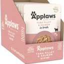 Applaws Tuna Fillet & Salmon in Broth Wet Cat Food 12-Pack 2.47 oz Pouches | 100% Natural, High Quality Protein, Limited Ingredient, Grain Free, No Fillers, No Artificial Additives (EXP 01/10/28)