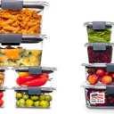 Rubbermaid Brilliance BPA-Free Airtight Food Storage Containers, 24-Piece Set, Easy for Meal Prep, Lunch & Leftovers