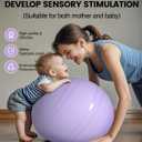 nonogo Birthing Ball for Pregnancy with Resistance Bands- Exercise Ball for Working Out, Yoga, Physical Therapy, Maternity Physio, Balance Stability Ball with Pump