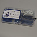 Wensilon(105 PCS) 3/16" Concrete Screw Anchor Kit Blue/Black/White Flat Head for Anchoring to Masonry, Block or Brick Stucco