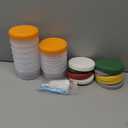 12pcs 10 oz Small Plastic Containers with Lids, Salad Dressing Container Reusable Small Food Storage Containers for Meal Prep, Leakproof, Microwave Dishwasher Freezer Safe, BPA-Free