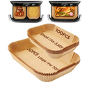 Air Fryer Liners Disposable Compatible with Ninja DZ071 Foodi 7QT/Instant 9 QT DualZone FlexBasket Air Fryer, 150 Pcs Unbleached Parchment Paper, Accessories for Ninja Foodi Air Fryer