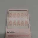 Glamnetic Press On Nails - Seaspell Fake Nails | Short Almond Pink Fake Nails with a Velvet Finish, Salon Quality Summer Nails | 15 Sizes - 30 Nail Kit with Glue