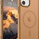 SUPFINE Magnetic for iPhone 12 Case/iPhone 12 Pro Case (Compatible with MagSafe)(Military Grade Drop Protection) Slim Translucent Matte Shockproof with Anti-Fingerprint Phone Case,Brown