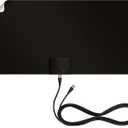 Mohu Leaf Supreme Pro Paper-Thin Indoor TV Antenna, Amplified, UHF VHF, 65-Mile Range, Multi-Directional w/12 ft. Cable, Signal Indicator