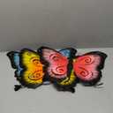 ABELOTS Metal Butterfly Wall Decor - 21" Oversized Outdoor Fence and Indoor Art Decor,Hanging Decoration for Garden Yard Living Room Bedroom Patio Balcony(3 Pack)