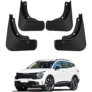 Muslogy Mud Flaps Splash Guards Compatible with Kia Sportage 20232025 2026 Accessories Front and Rear Mud Guards 4PCS No Drilling Fender Mudguards Kit with Hardware Accessories