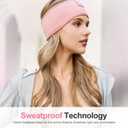 Perytong Sleep Headphones Wireless, Bluetooth Sports Headband Headphones with Ultra-Thin HD Stereo Speakers Perfect for Sleeping,Workout,Jogging,Yoga,Insomnia, Air Travel, Meditation (Bright Pink)