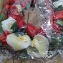 Cemetery Wreaths Decoration - Headstone Wreaths with Rose Camellia Daisy for Graves on 30 inch Tall Easel Stand, Spring Wreath for Front Door Decoration