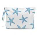 Fokongna Wet Bag, Travel Wet Dry Bag Water Proof Beach Bags for Swimsuit Beach Pool Diapers Dirty Yoga Gym Clothes Zipper Pouch, for Women Sister Friends Ocean Sea Shells Makeup Bag (Starfish 03)